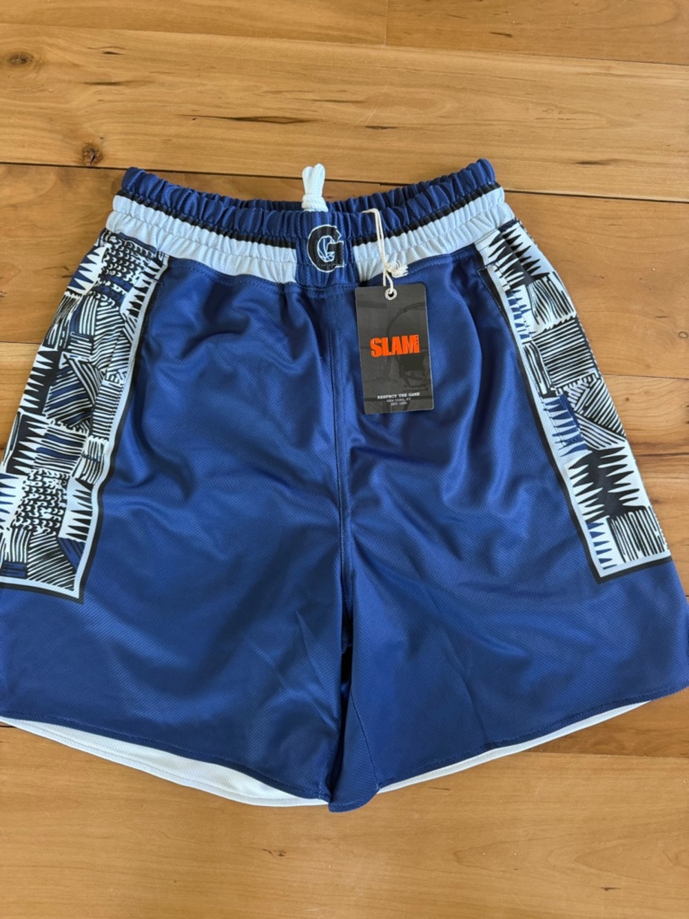 SLAM Georgetown Hoyas 1995-1996 Retro Shorts Mesh  Basketball Men's Small Blue